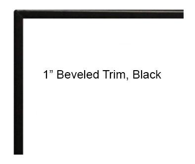 Empire 1" Adjustable Matte Black Beveled Trim Kit for Boulevard DVLL72 Direct Vent Linear Fireplace
