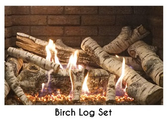 Empire 10-Pieces Birch Burncrete Log Set for Rushmore DVCT40 Direct Vent Fireplace