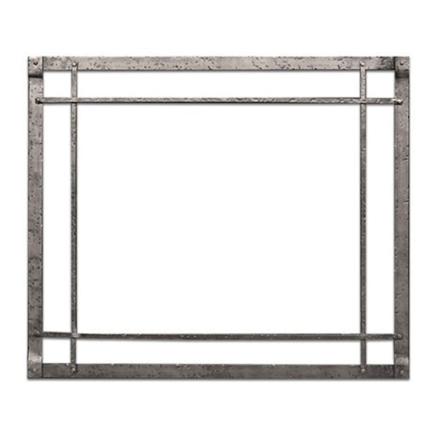 Empire 36" Distressed Pewter Rectangle Forged Iron Inset for Rushmore DVCT36 Direct Vent Fireplace