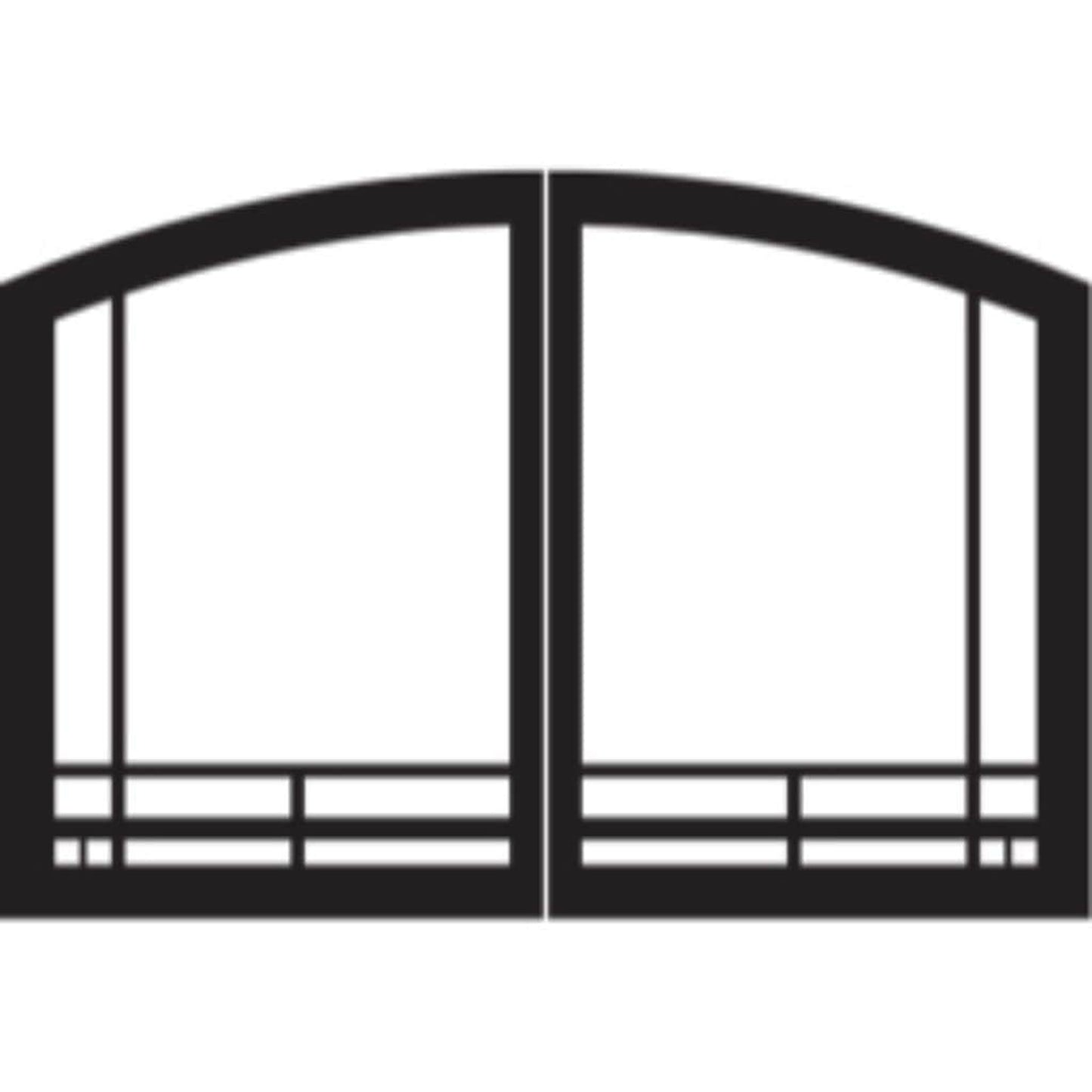 Empire Black Mission Arch Door Set for 42" Tahoe Deluxe Fireplace
