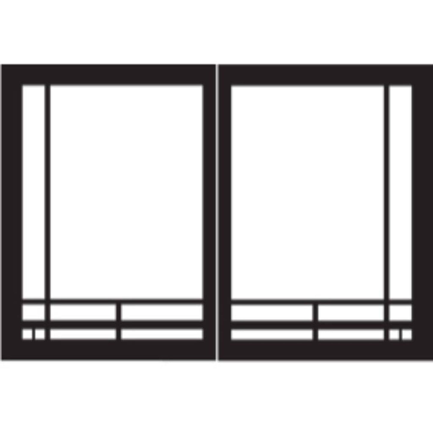 Empire Black Mission Rectangle Door Set for 36" Tahoe Deluxe Fireplace