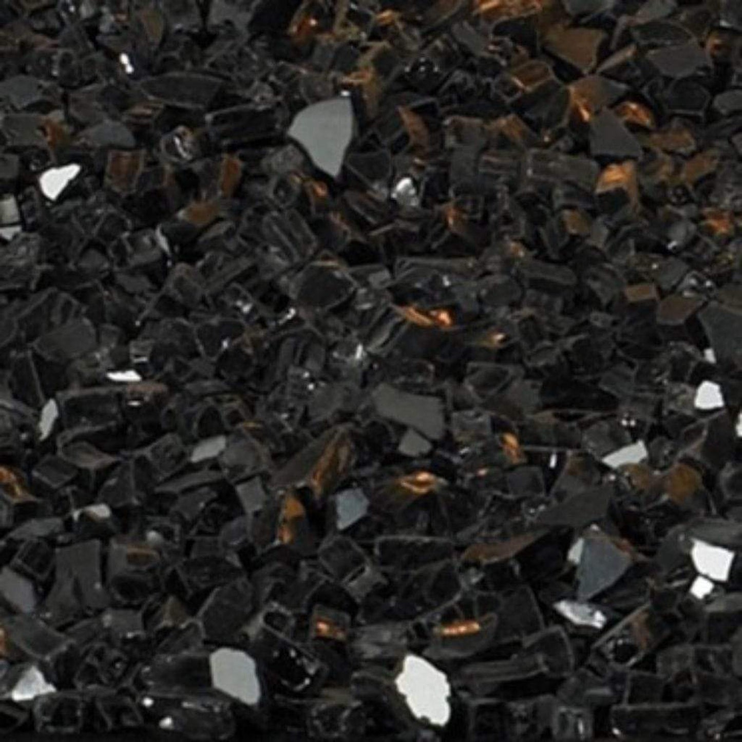 Empire Black Polished Reflective Decorative Crushed Glass Media (8 Sq. Ft.)