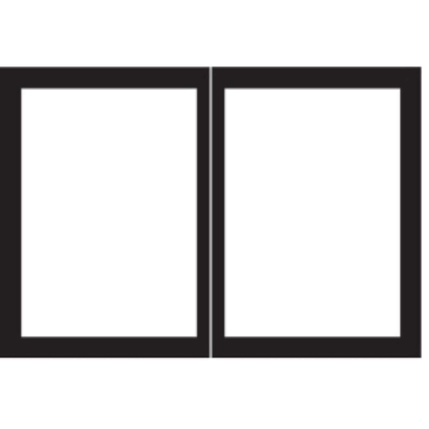 Empire Black Rectangle Door Set for 36" Fireplace