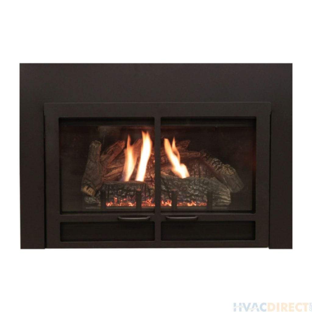 Empire Black Transom Decorative Door Front for 31" Medium Innsbrook Direct Vent Fireplace Insert