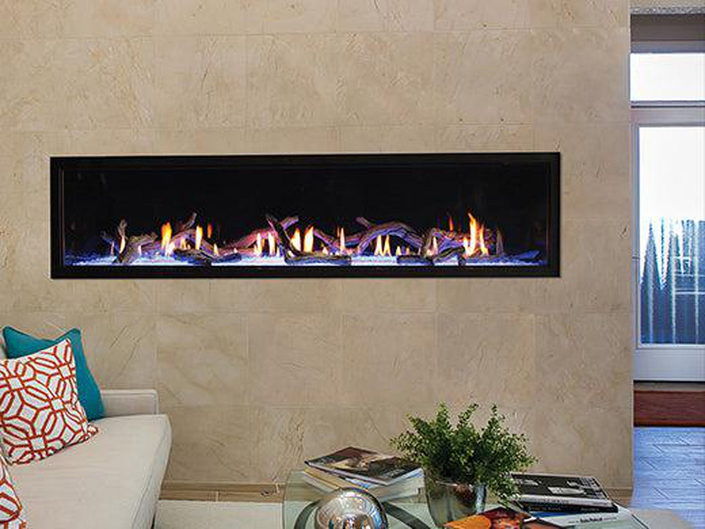 Empire Boulevard 72" Multi Function Remote, Natural Gas Direct Vent Linear Fireplace