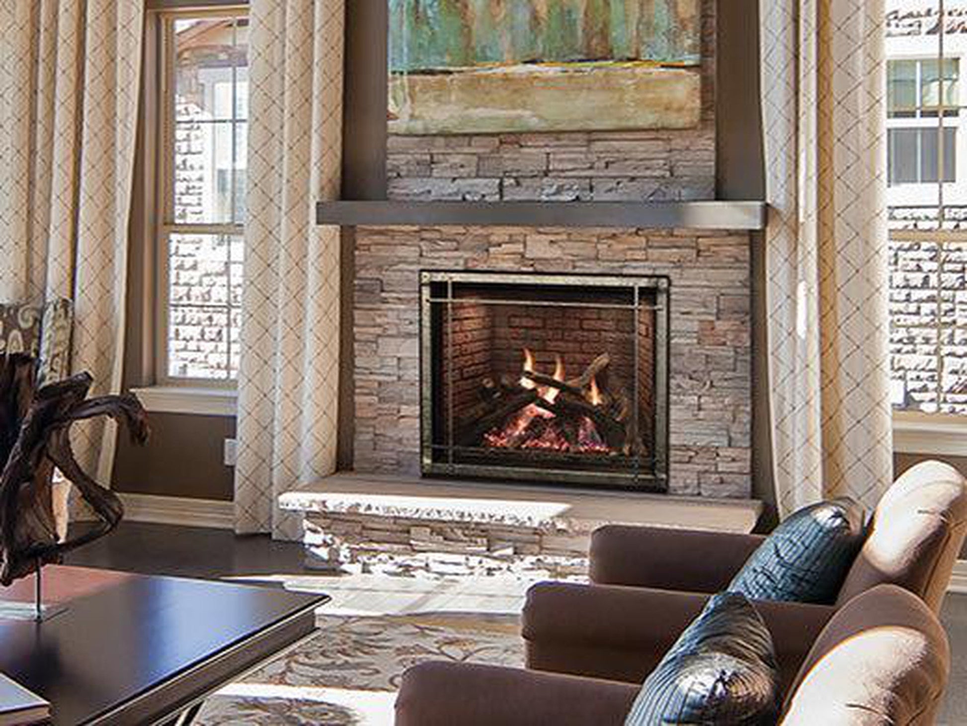 Empire Rushmore 40" TruFlame Clean Face, Natural Gas Direct Vent Fireplace