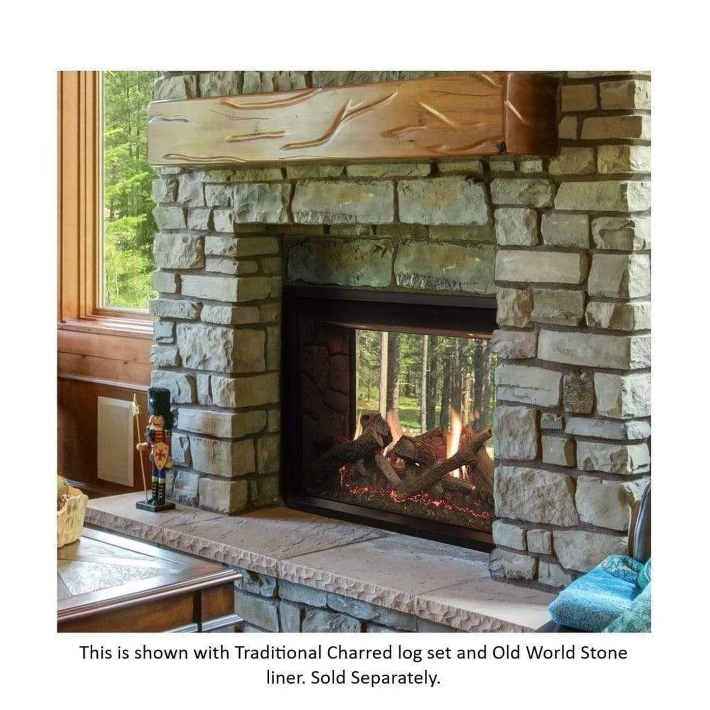 Empire Rushmore 40" TruFlame Clean Face, Natural Gas Direct Vent See-Through Fireplace