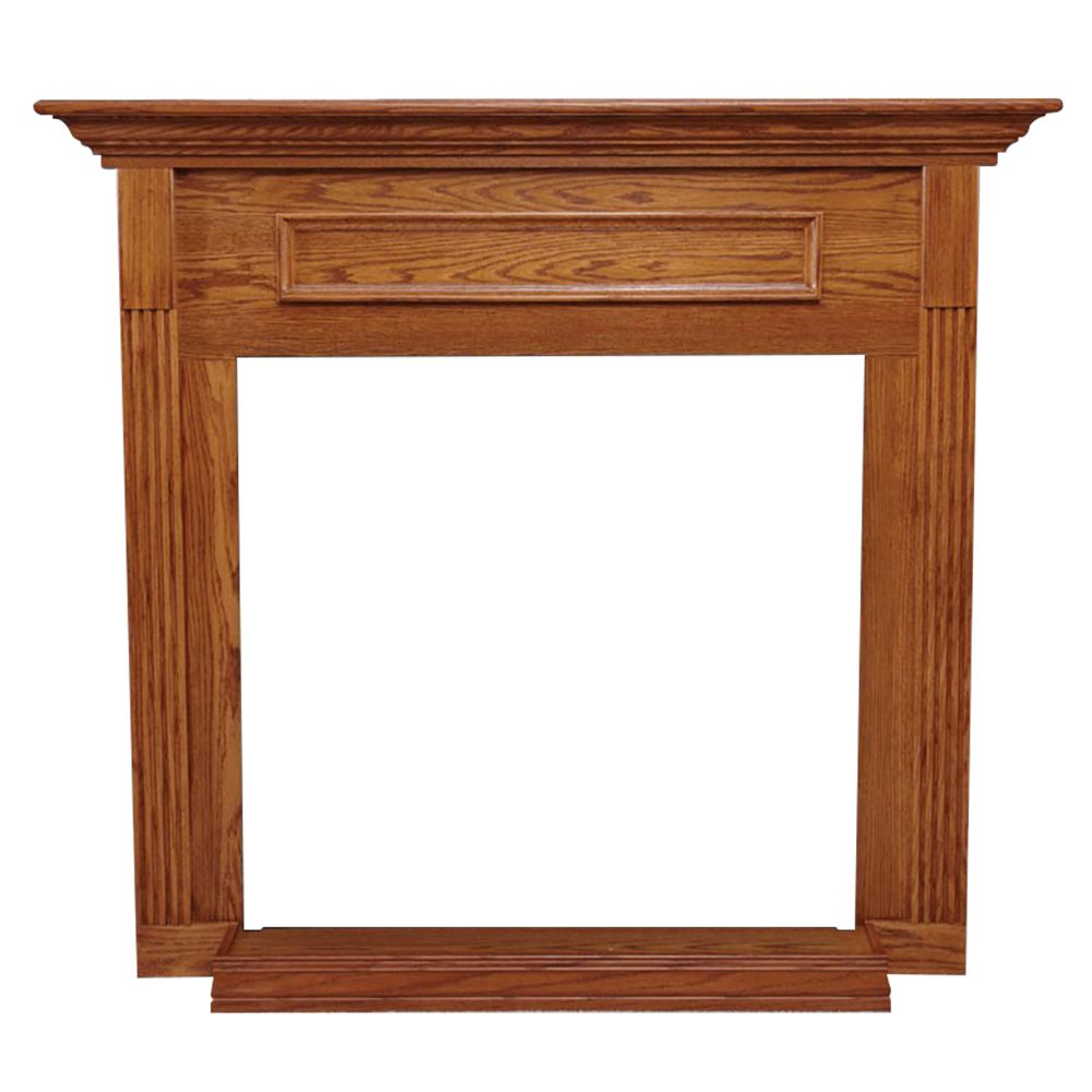 Empire 24" Standard Cabinet Mantel With Base in White Finish