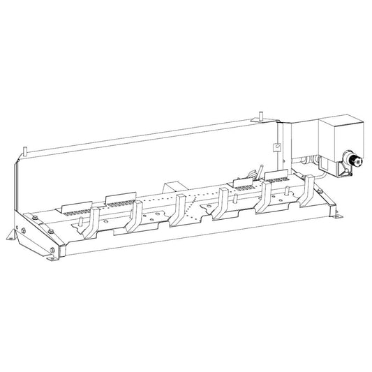 Empire 24" Millivolt Control With On/Off Switch, Natural Gas Vented Slope Glaze Burner