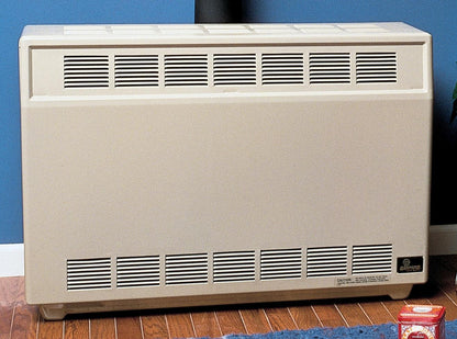 Empire 37" 25,000 BTU Beige Standing Pilot Hydraulic Thermostat Control, Propane Gas Console Vented Room Heater