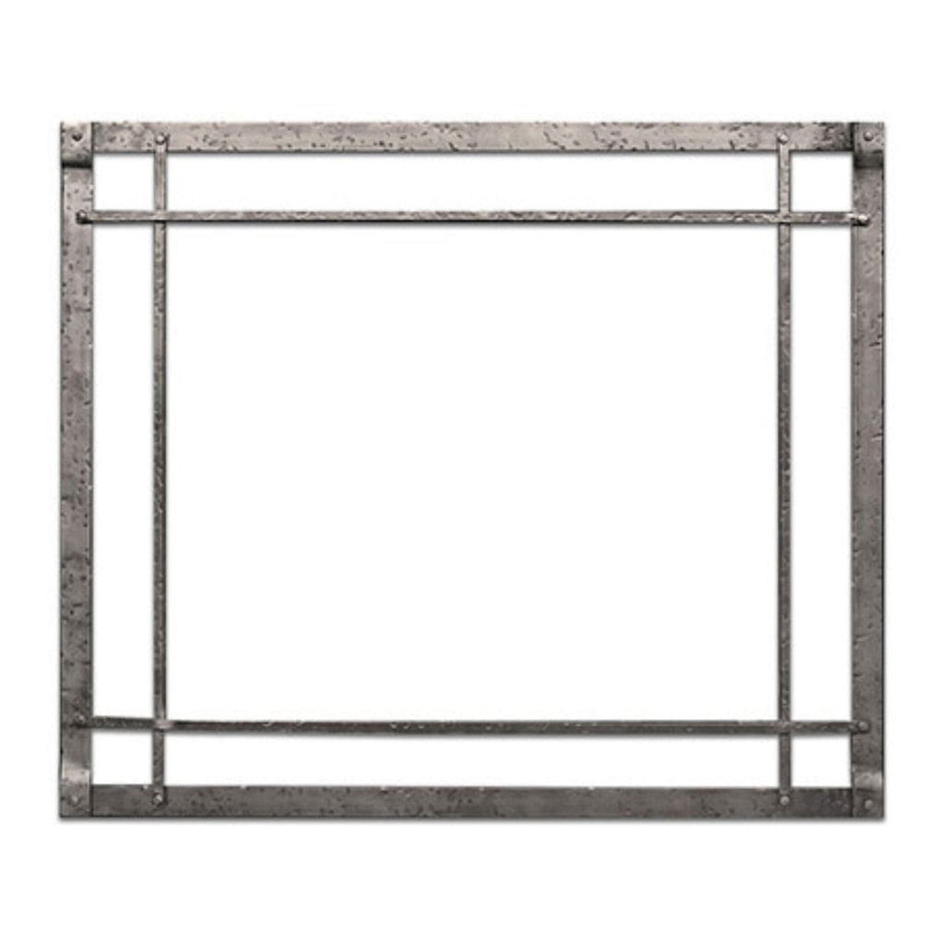 Empire 40" Distressed Pewter Rectangle Forged Iron Inset for Rushmore DVCT40 Direct Vent Fireplace