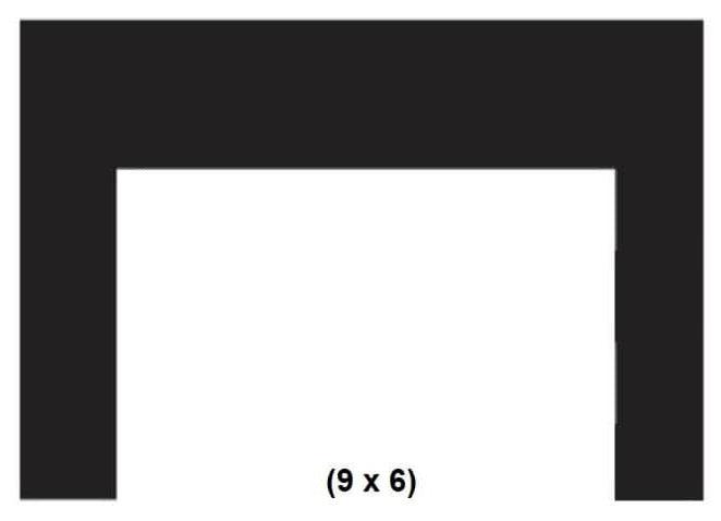 Empire 40" x 26" 3-Sided Black Metal Surround for 28" Small Innsbrook Direct Vent Fireplace Insert