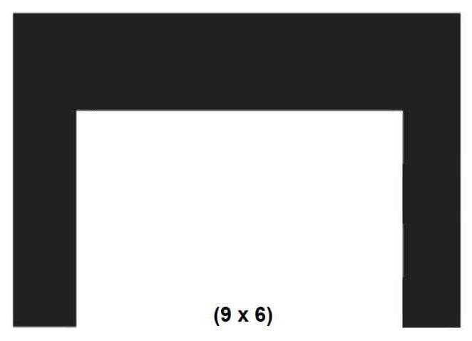 Empire 46" x 31" 3-Sided Black Metal Surround for 34" Large Innsbrook Direct Vent Fireplace Insert