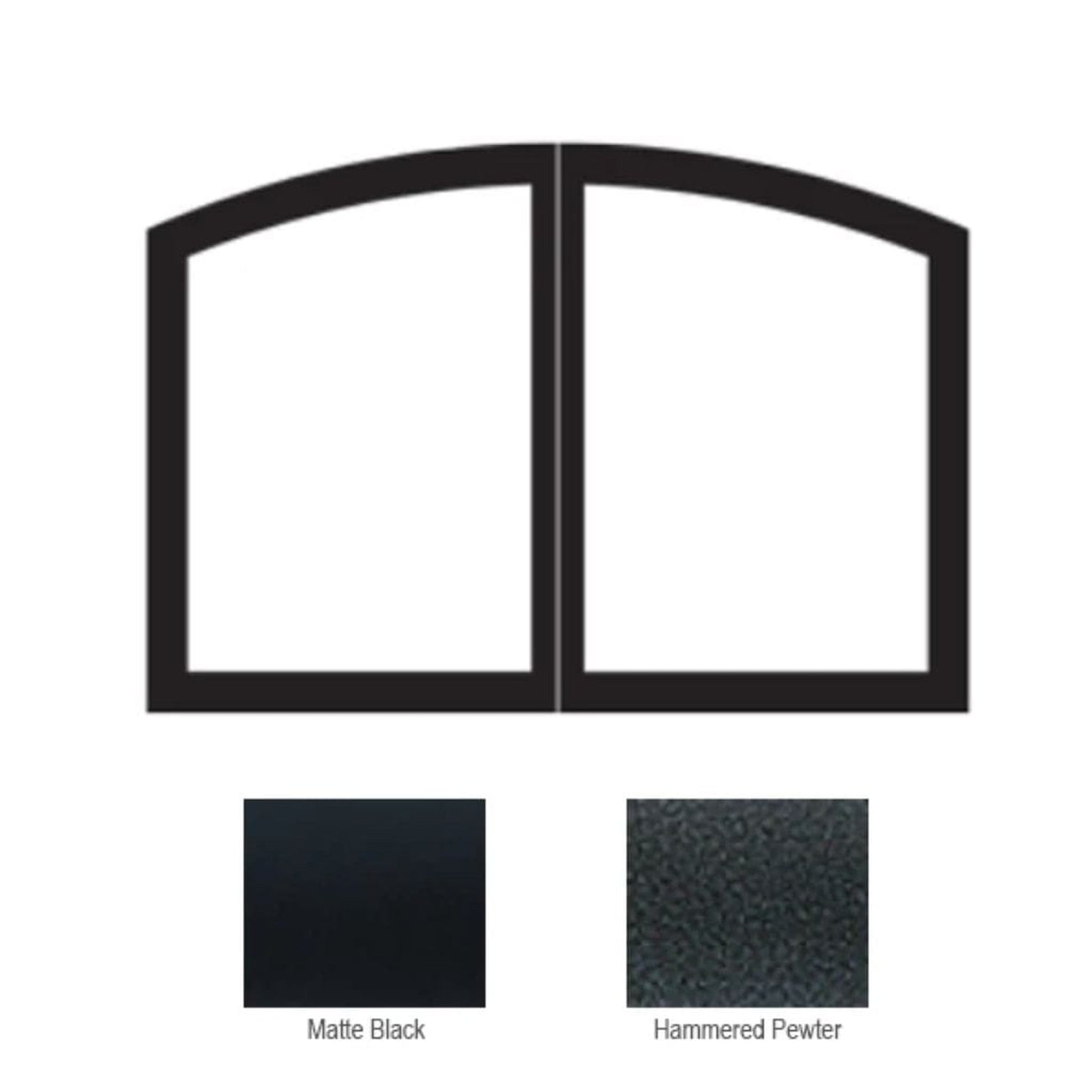 Empire Black Arch Door Set for 36" Breckenridge Select Firebox