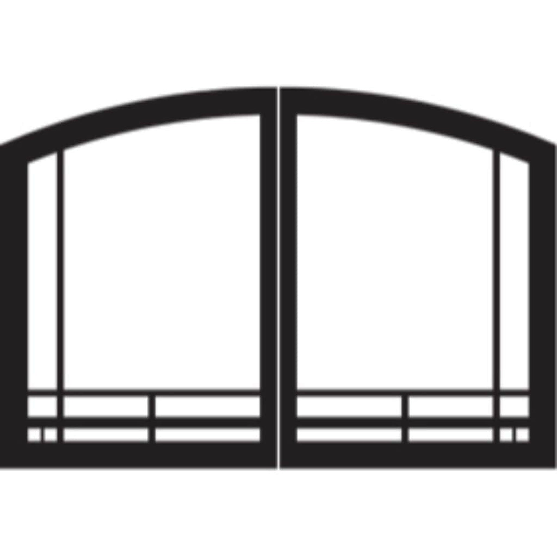 Empire Black Mission Arch Door Set for 48" Tahoe Deluxe Fireplace