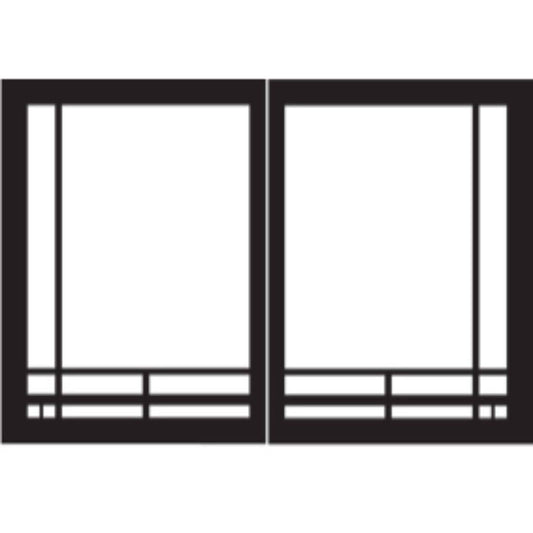 Empire Black Mission Rectangle Door Set for 36" Tahoe Deluxe Fireplace