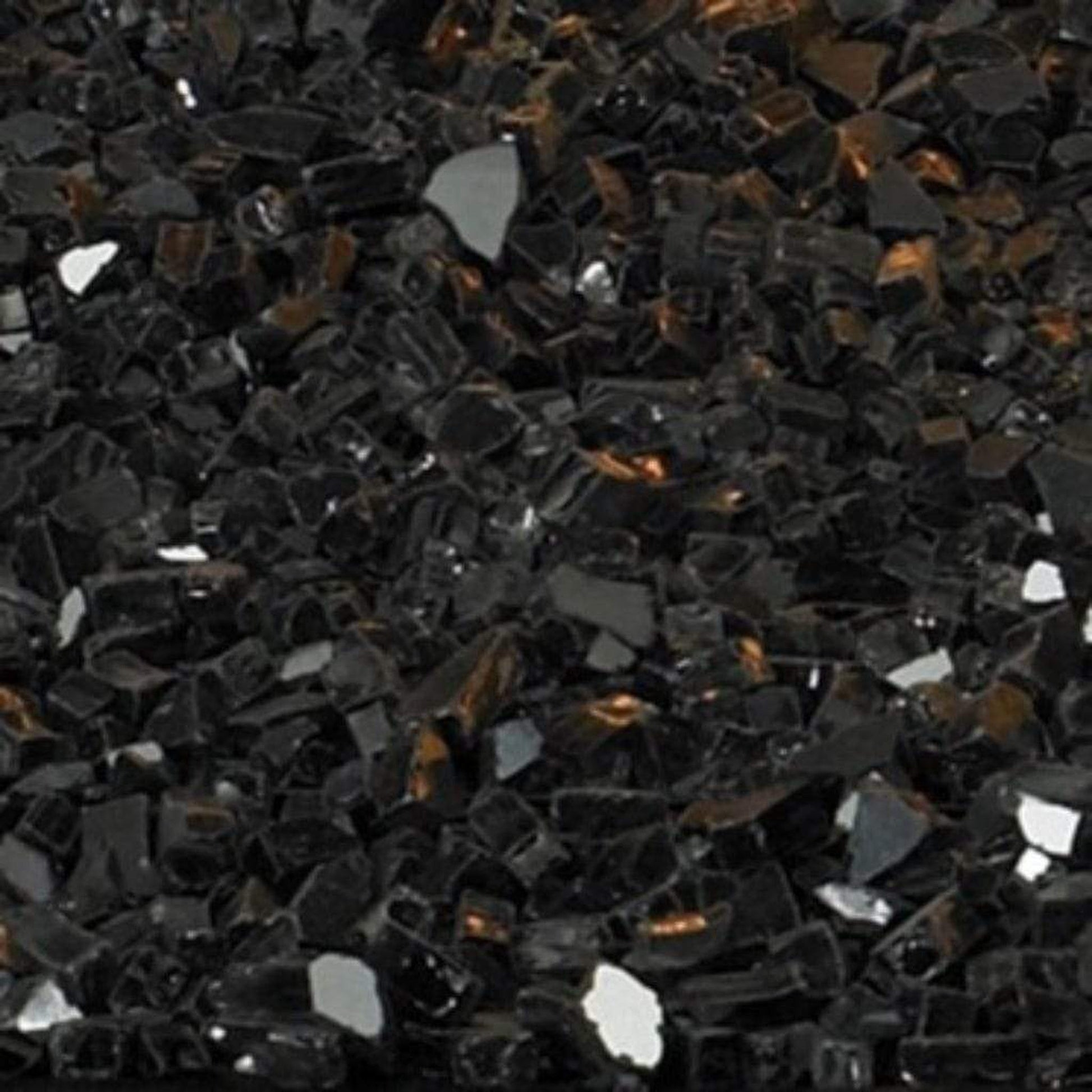 Empire Black Polished Reflective Decorative Crushed Glass Media (1 Sq. Ft.)