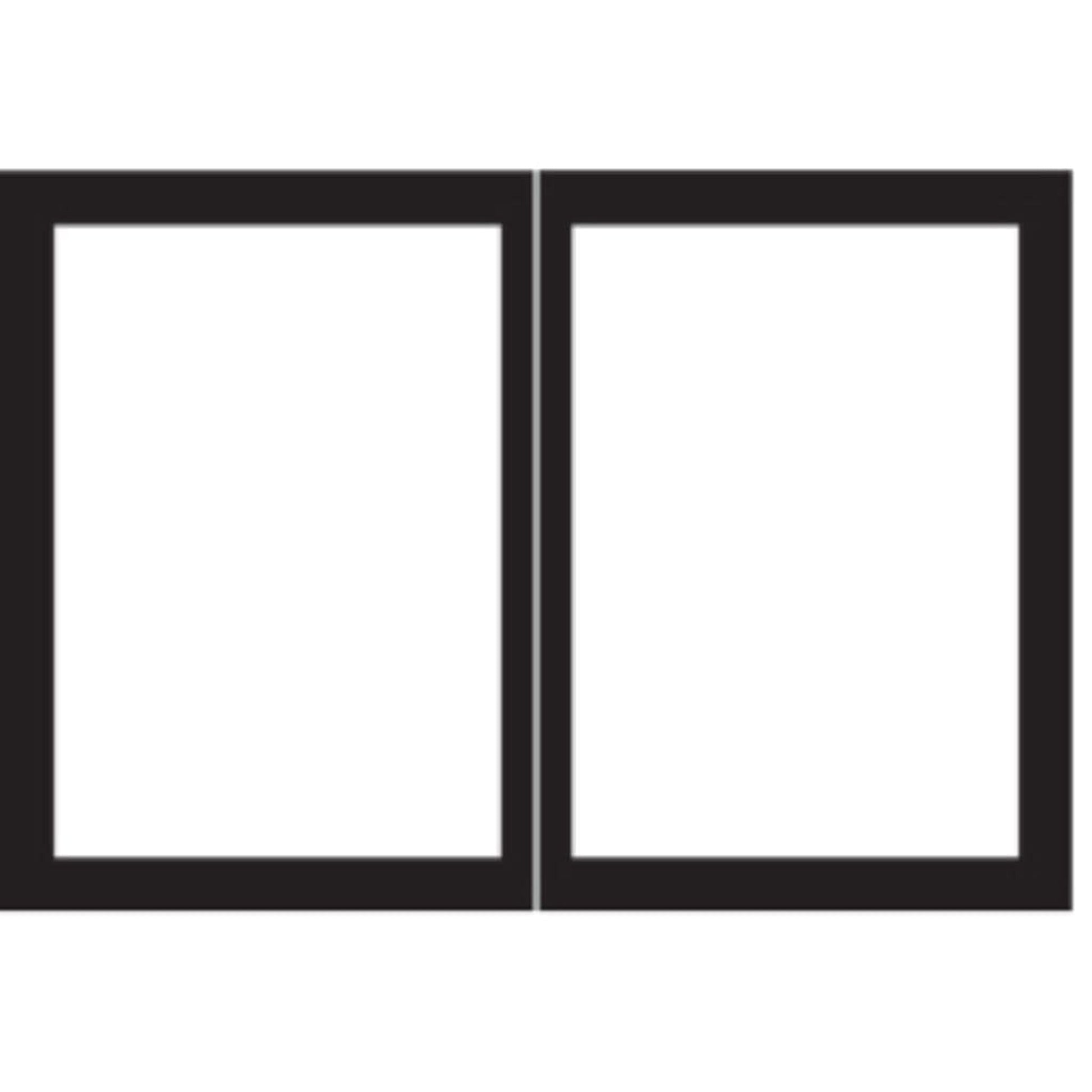 Empire Black Rectangle Door Set for 48" Tahoe Deluxe Fireplace