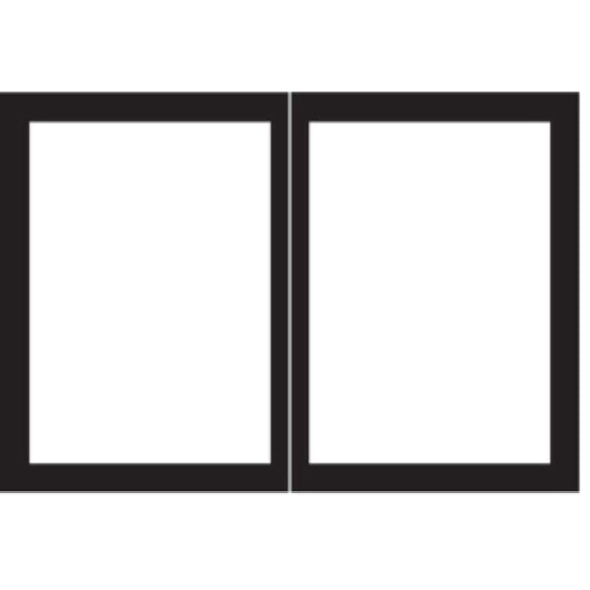 Empire Black Rectangle Door Set for 48" Tahoe Deluxe Fireplace