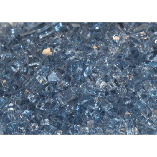 Empire Blue Clear Reflective Decorative Crushed Glass Media (8 Sq. Ft.)