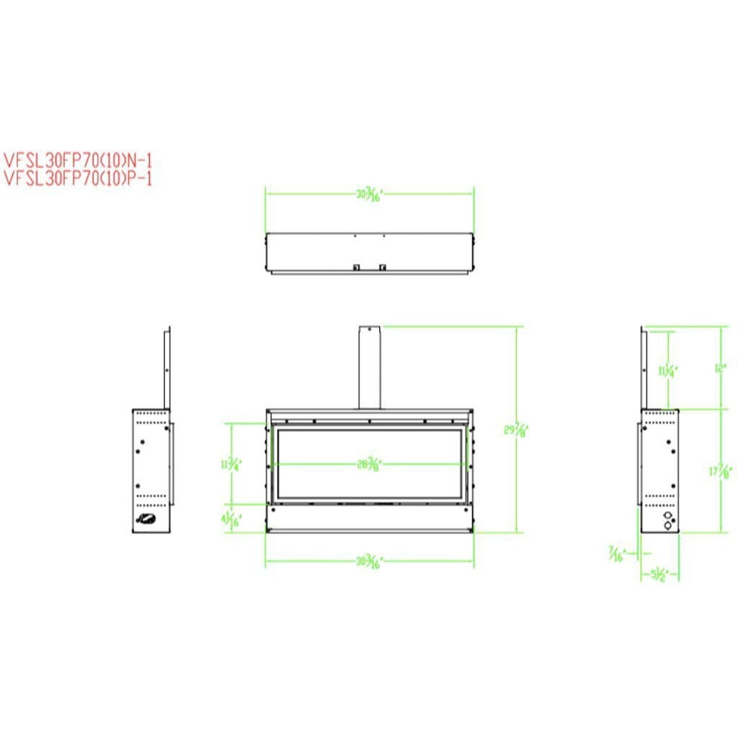 Empire Boulevard SL 30" Intermittent Pilot With Wall Switch, Natural Gas Vent Free Linear Fireplace