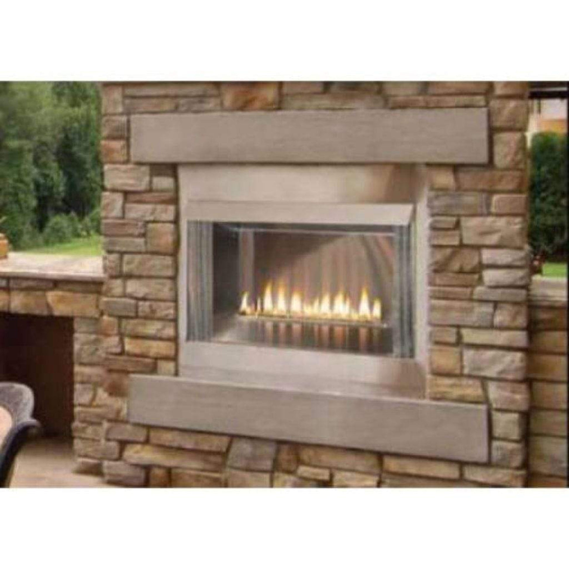 Empire Carol Rose Coastal 36" Stainless Steel Flush Front Refractory Liner, Premium Outdoor Firebox