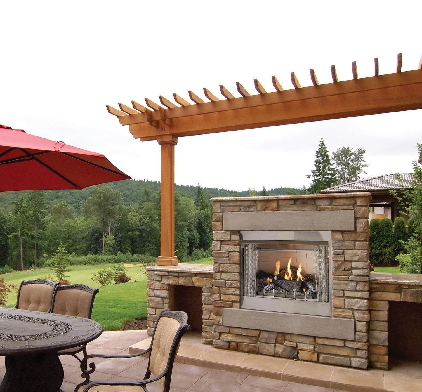Empire Carol Rose Coastal 36" Stainless Steel Intermittent Pilot Control, Propane Gas Traditional Premium Outdoor Fireplace
