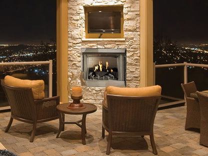 Empire Carol Rose Coastal 36" Stainless Steel Millivolt Control, Propane Gas Traditional Premium Outdoor Fireplace