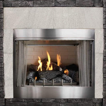 Empire Carol Rose Coastal 36" Stainless Steel Millivolt Control, Propane Gas Traditional Premium Outdoor Fireplace