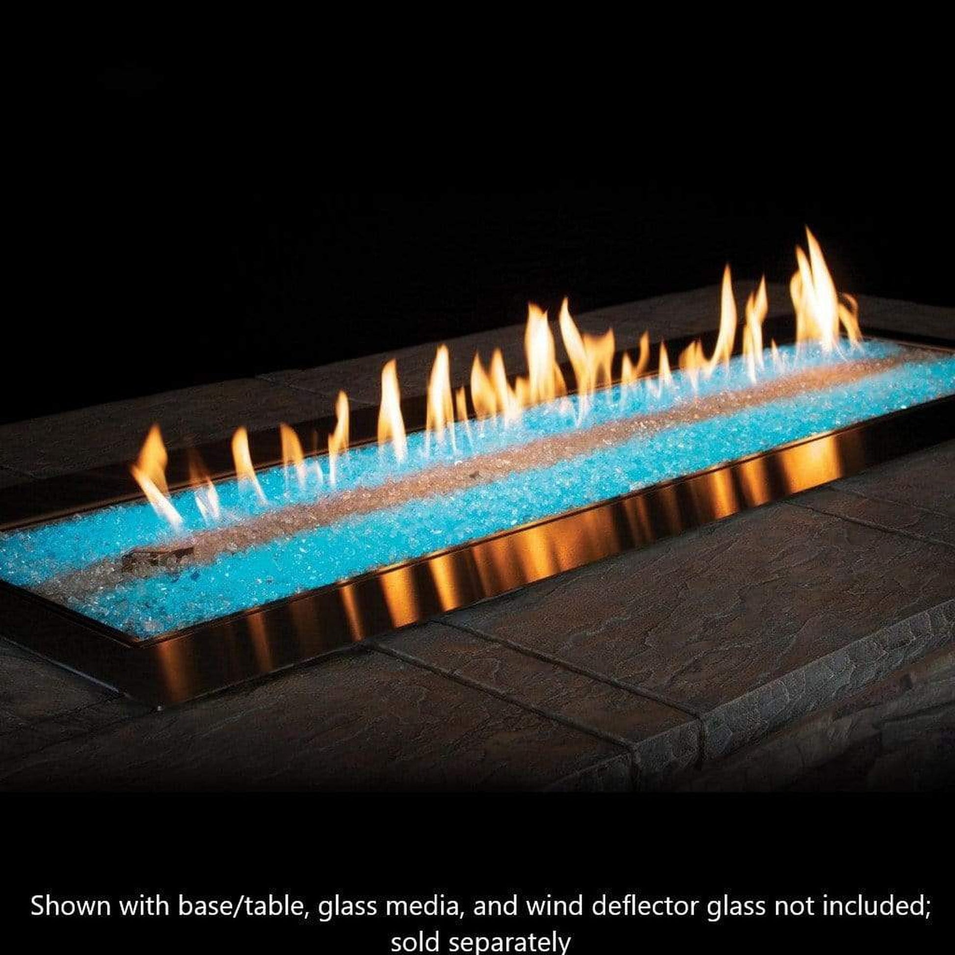 Empire Carol Rose Coastal 60" Stainless Steel Manual Control With Multicolor LED Lighting, Natural Gas Outdoor Linear Fire Pit