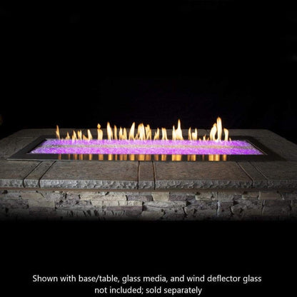 Empire Carol Rose Coastal 60" Stainless Steel Manual Control With Multicolor LED Lighting, Natural Gas Outdoor Linear Fire Pit