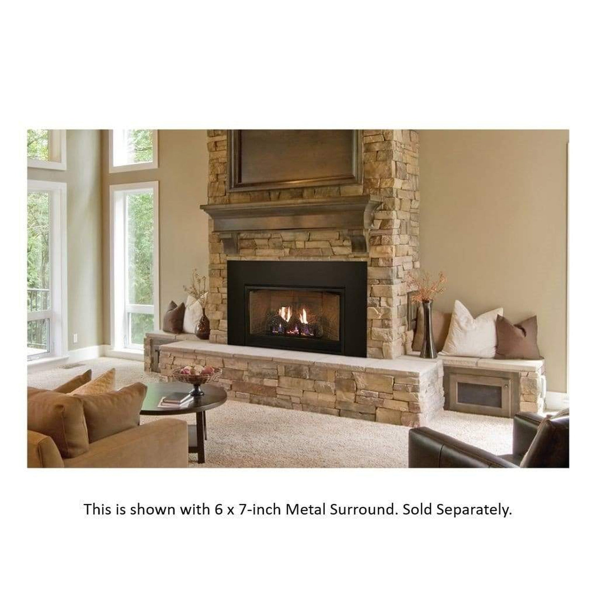 Empire Innsbrook 27" Intermittent Pilot Control With On/Off Switch, Propane Gas Vent Free Small Fireplace Insert