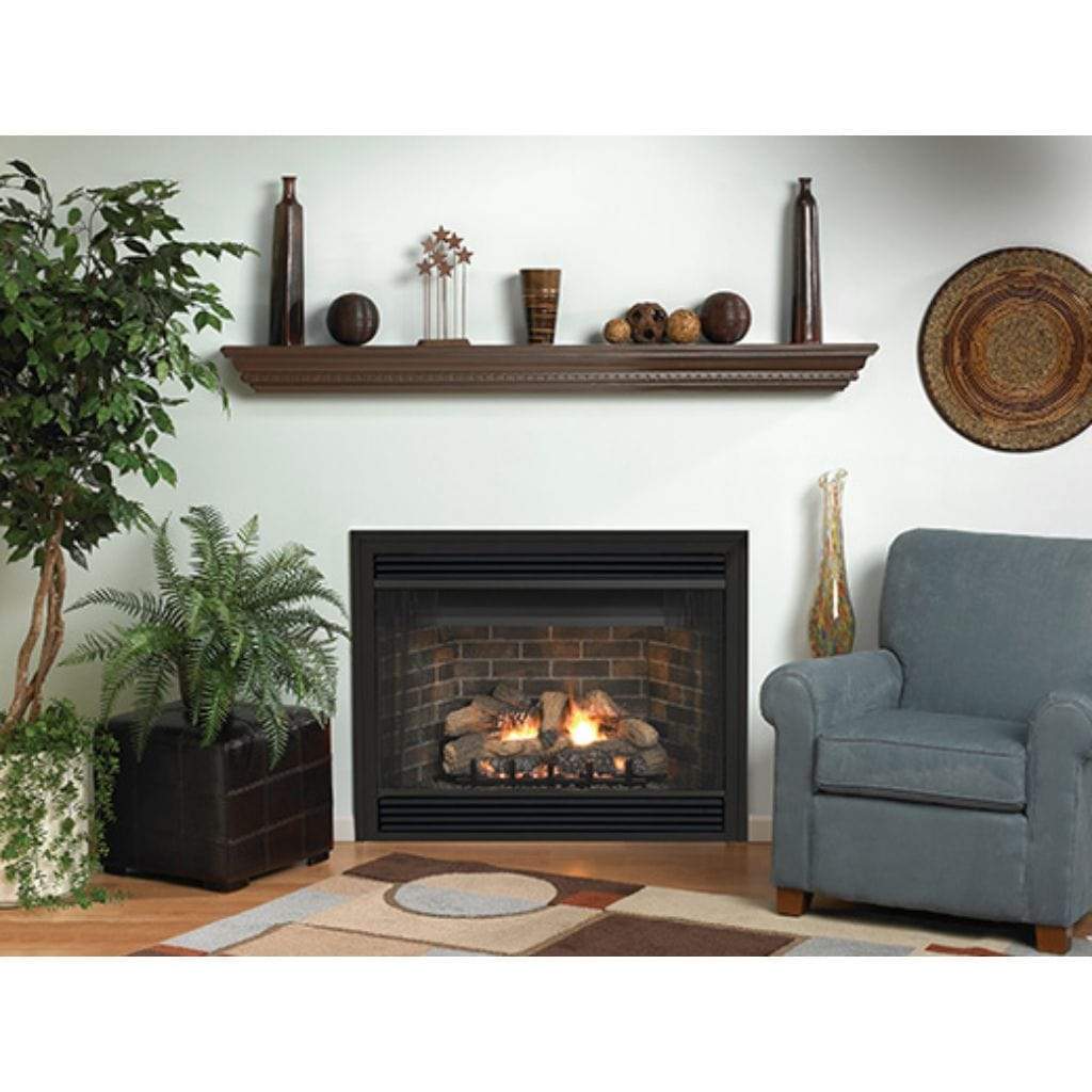 Empire Keystone 36" Intermittent Pilot With Louver, Natural Gas B-Vent Deluxe Fireplace