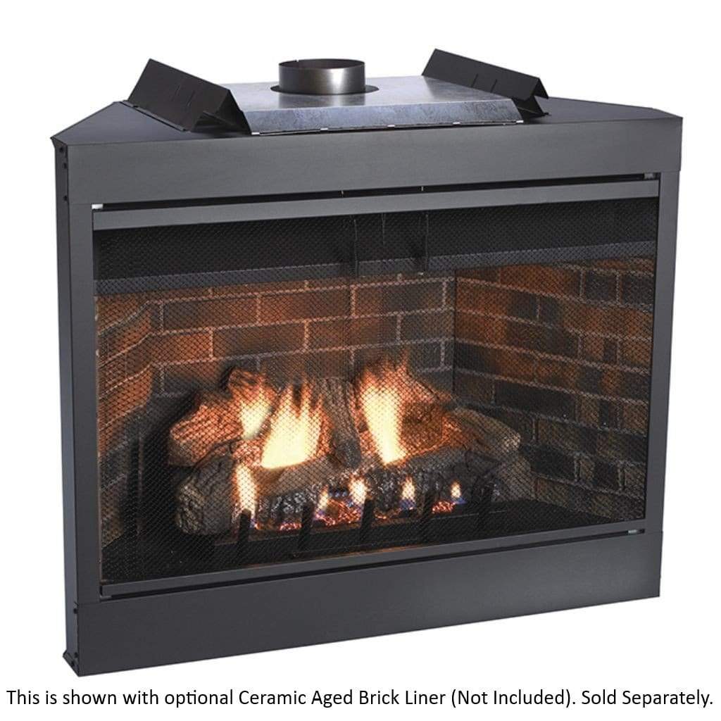 Empire Keystone 42" Intermittent Pilot With Louver, Natural Gas B-Vent Premium Fireplace