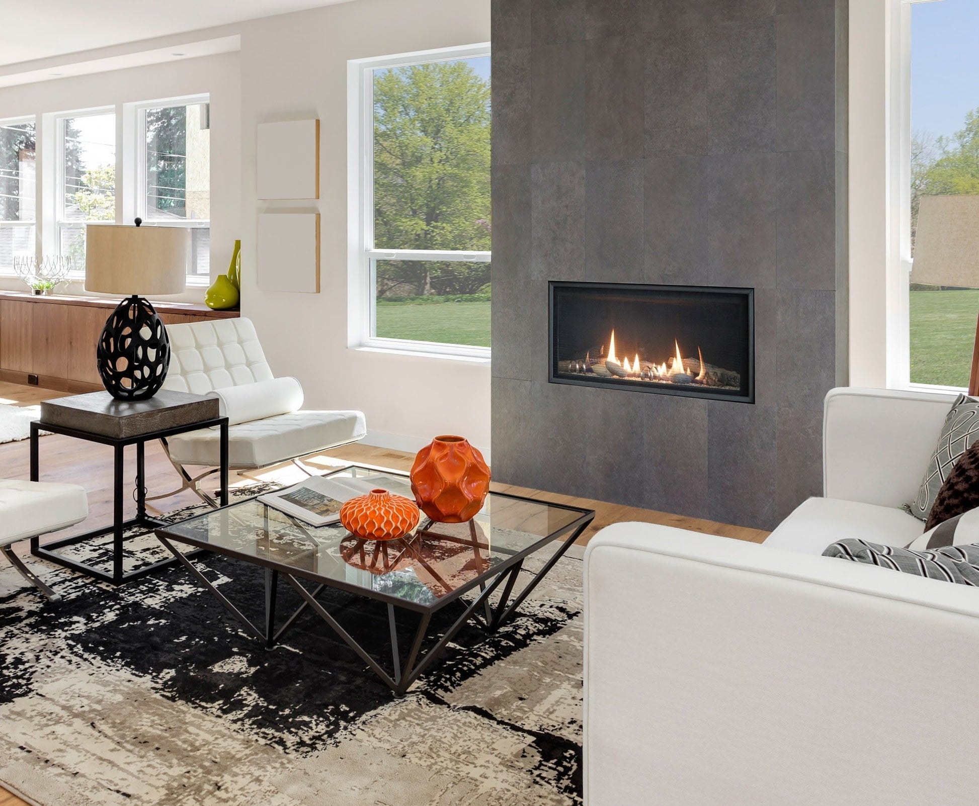 Empire Loft 36" Intermittent Pilot Control With On/Off Switch, Natural Gas Direct Vent Linear Fireplace