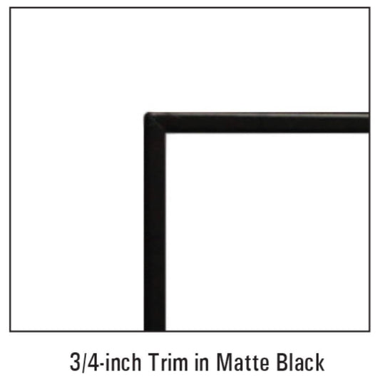 Empire Matte Black Beveled Adjustable Trim for Loft DVL36 Direct Vent Fireplace