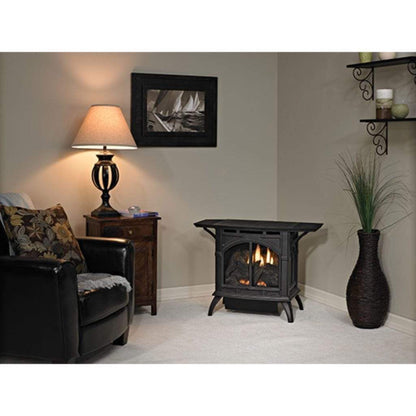 Empire Spirit 22" 20,000 BTU Matte Black Finish Millivolt Control With On/Off Switch, Propane Gas Vent Free Cast Iron Small Stove