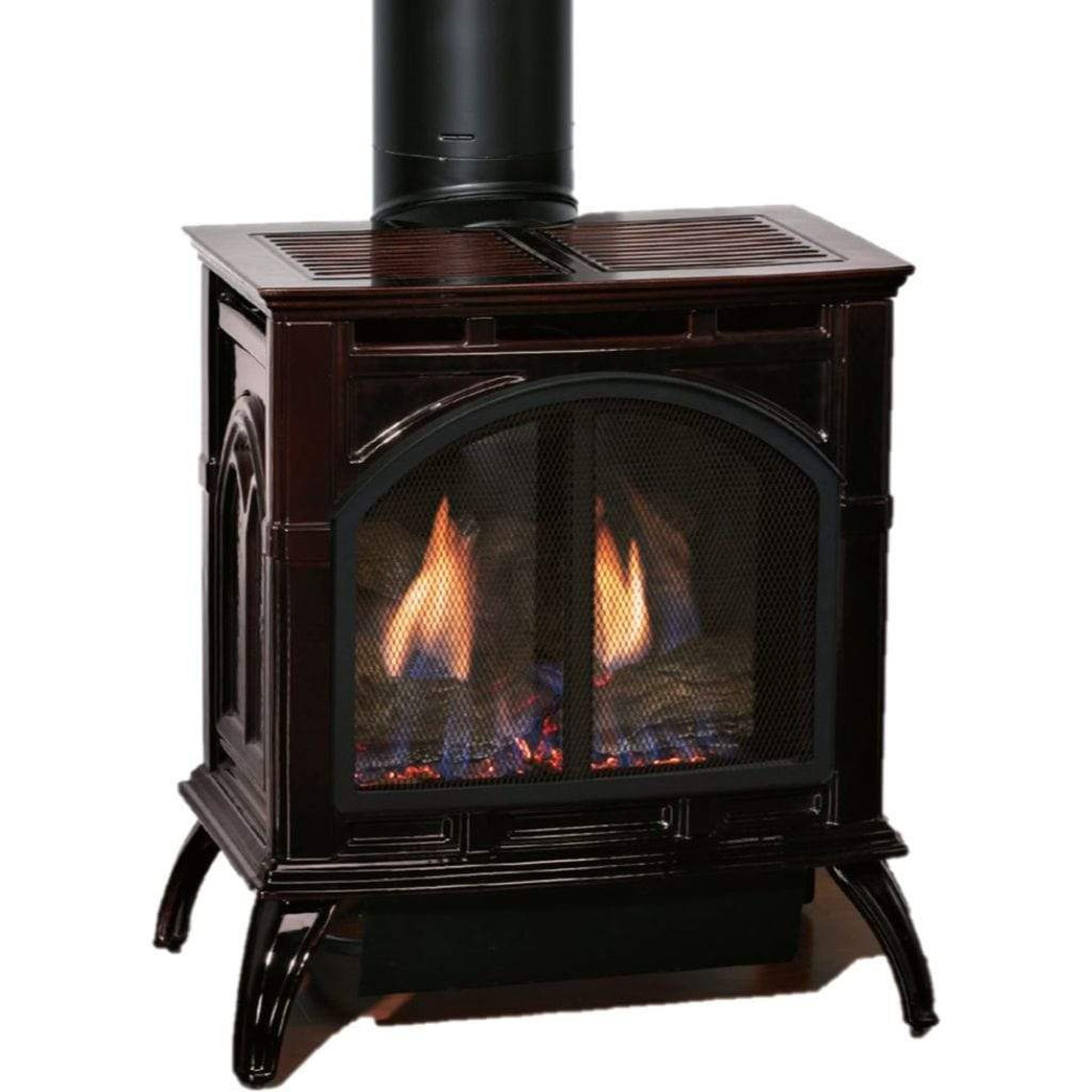 Empire Spirit 22" Matte Black Finish Intermittent Pilot Control With On/Off Switch, Natural Gas Direct Vent Cast Iron Small Stove