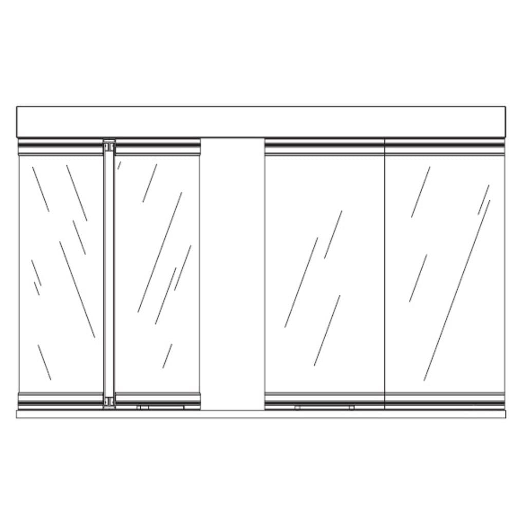 Empire Stainless Steel Bi-Fold Glass Door for 36" Carol Rose Coastal Premium Outdoor Firebox