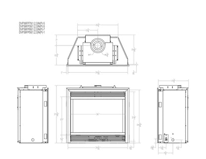 Empire Tahoe 36" Millivolt Control With On/Off Switch and Blower, Propane Gas Direct Vent Premium Fireplace