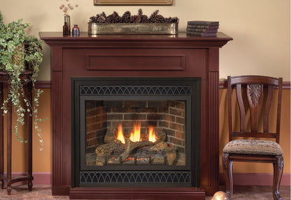 Empire Tahoe 42" Intermittent Pilot Control With On/Off Switch, Propane Gas Direct Vent Deluxe Fireplace