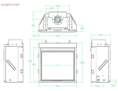 Empire Tahoe Clean Face 32" Millivolt Control With On/Off Switch, Natural Gas Direct Vent Deluxe Fireplace