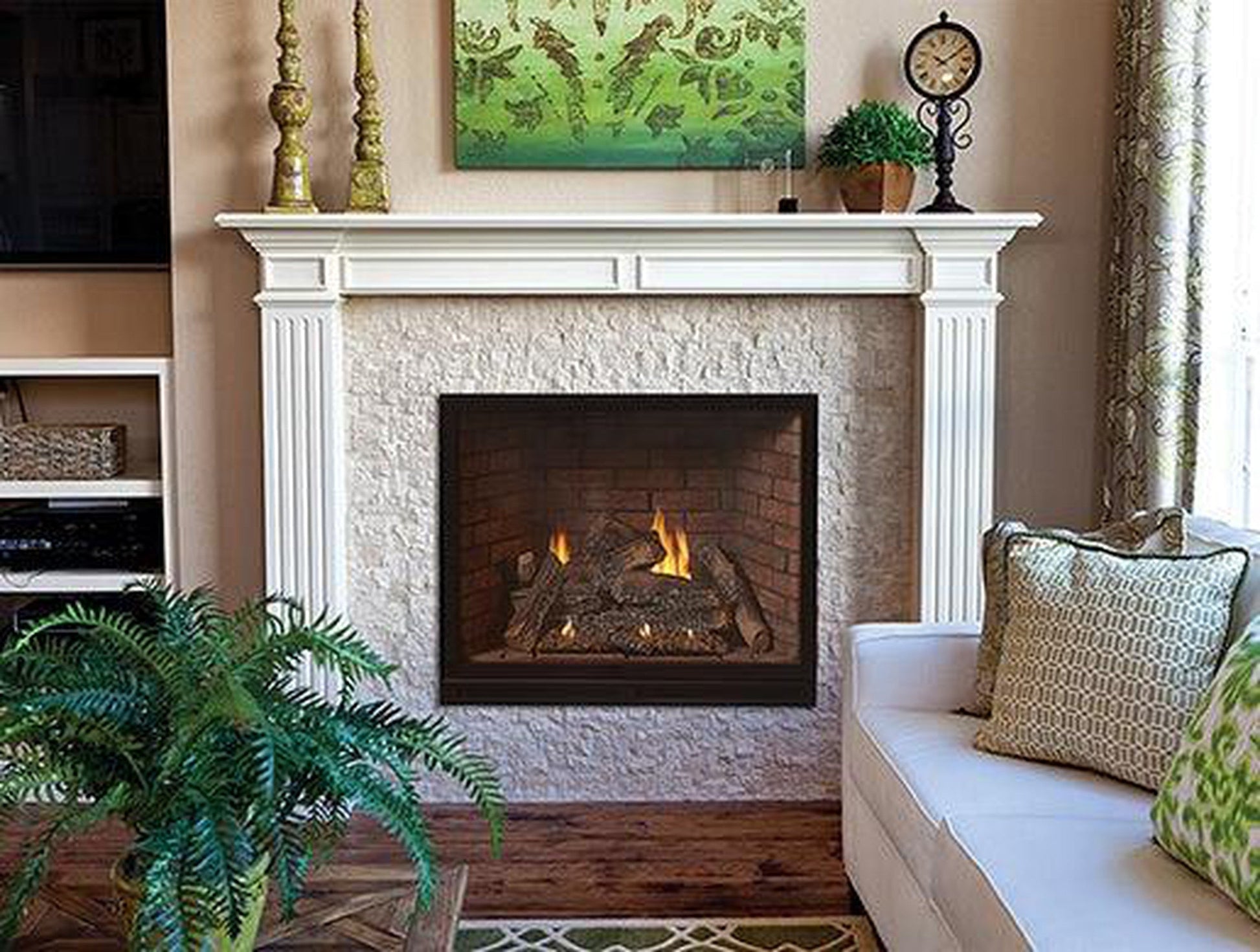 Empire Tahoe Clean Face 36" Intermittent Pilot Control With On/Off Switch, Propane Gas Direct Vent Traditional Luxury Fireplace
