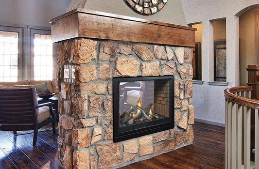 Empire Tahoe Clean Face 36" Intermittent Pilot With On/Off Switch, Natural Gas Direct Vent Premium See Through Fireplace